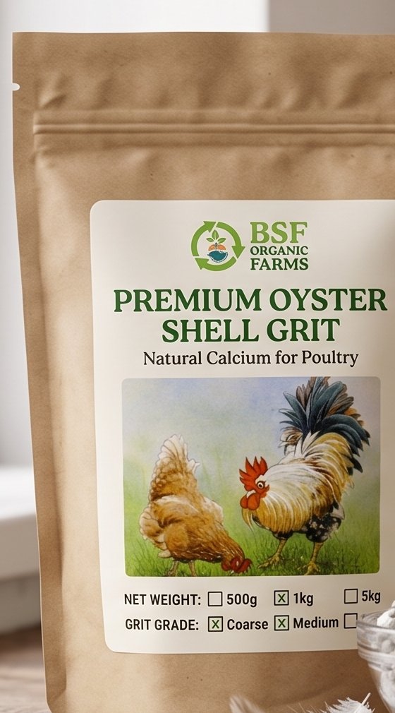 500 g resealable pouch of BSF Organic oyster shell grit